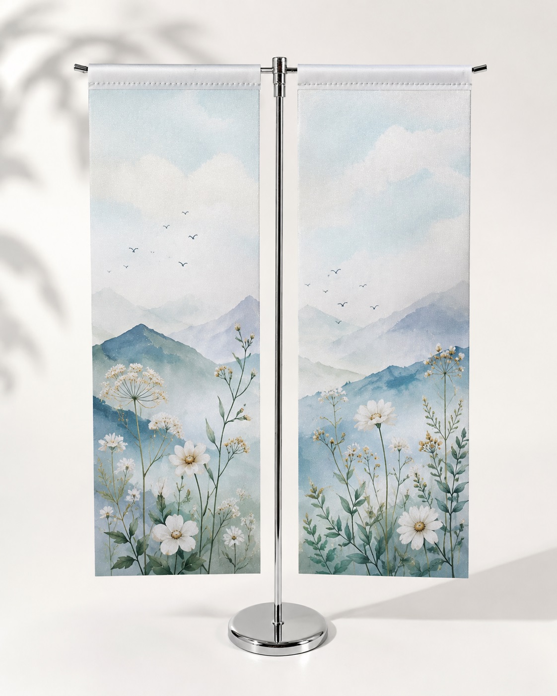 Set me 2 Flamuj Tavoline të Personalizuar, 30 × 10 cm, me Bazament Metalik – foto 3