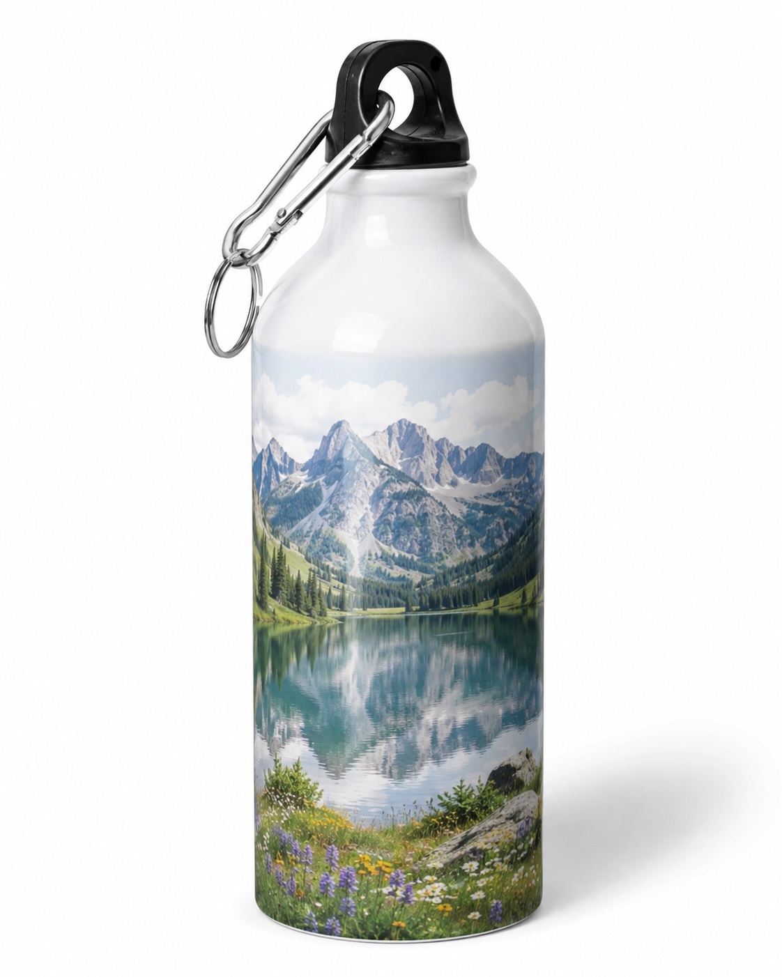 Shishe Alumini e Personalizuar me Foto ose Logo dhe Karabiner – foto 2