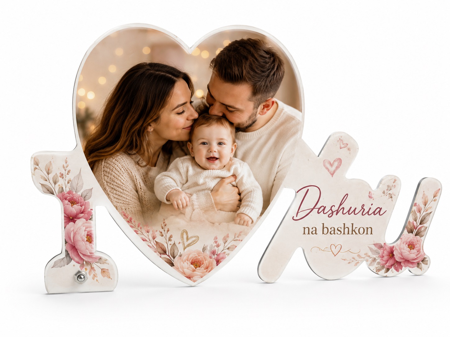 Kornizë Druri e Personalizuar me Formë të Rrumbullakosur, Seria 30 cm