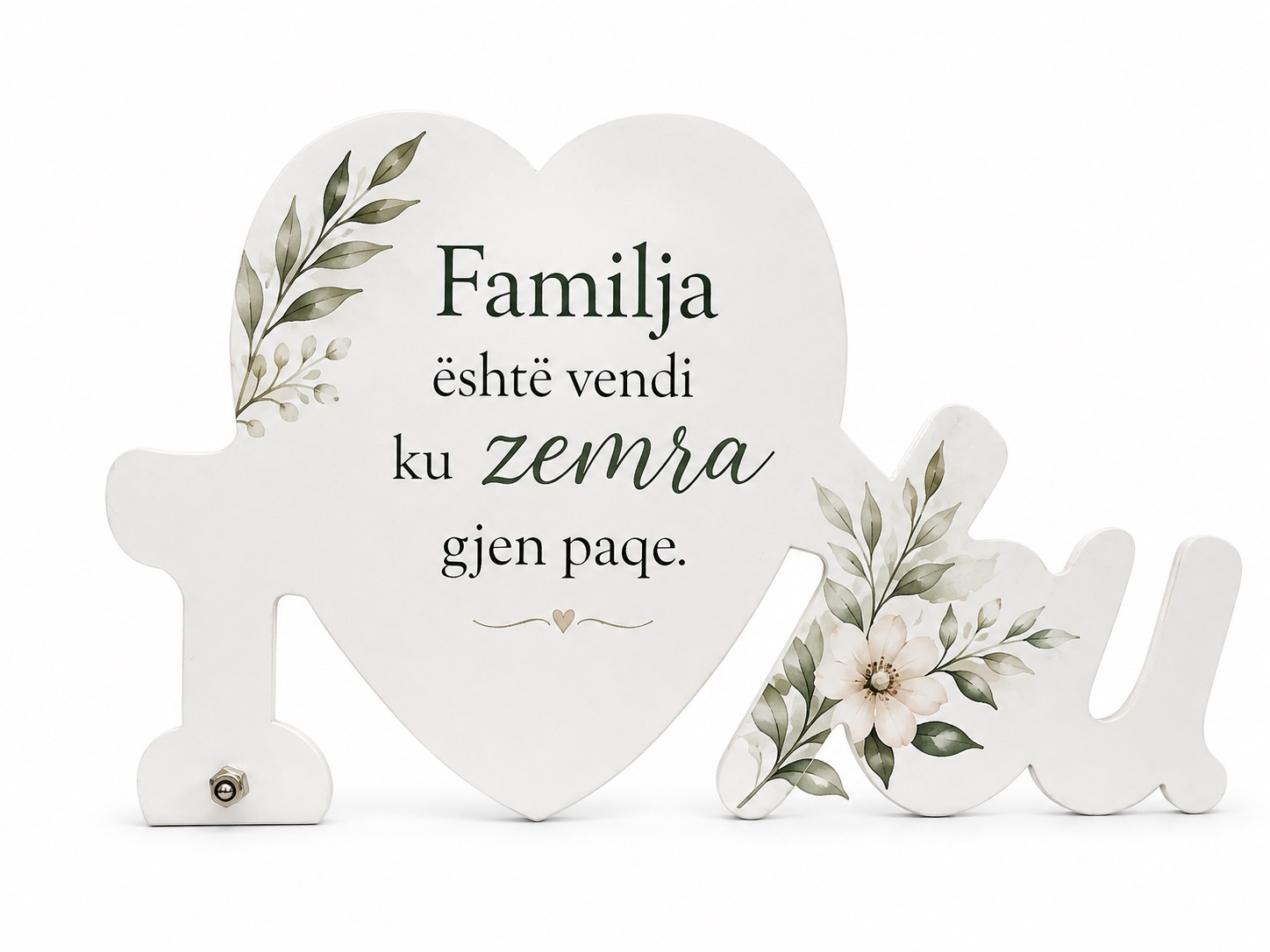 Kornizë Druri e Personalizuar me Formë të Rrumbullakosur, Seria 30 cm – foto 3