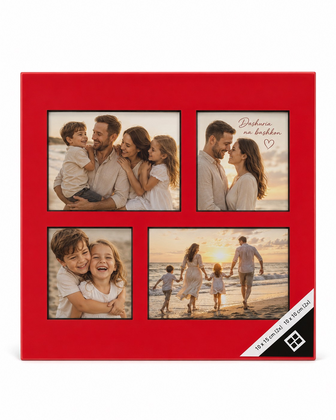 Kornizë Albumi prej Xhami për 4 Foto Familjare të Personalizuara – foto 2