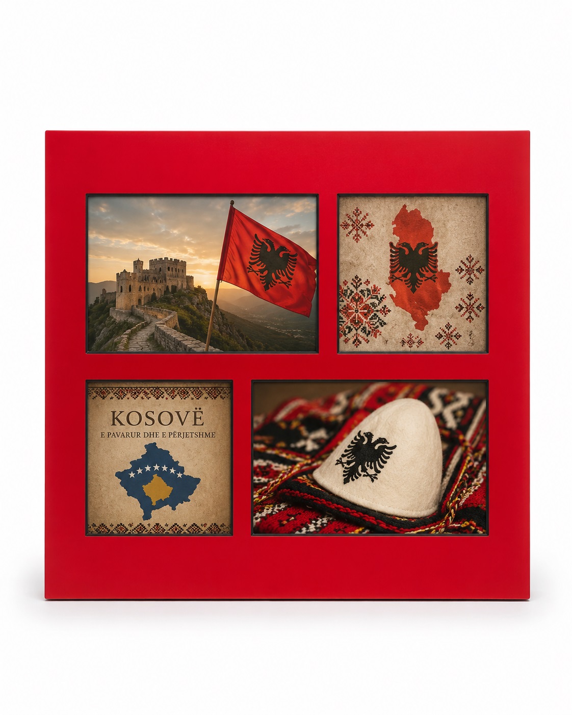 Kornizë Albumi prej Xhami për 4 Foto Familjare të Personalizuara – foto 5