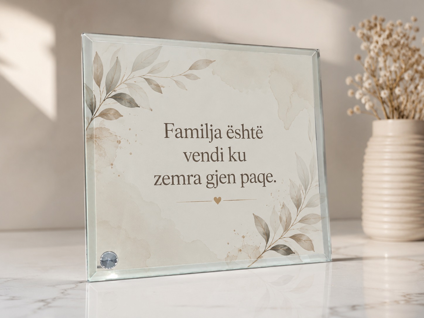 Kornizë Xhami Katrore e Personalizuar, 20 × 20 cm – foto 4