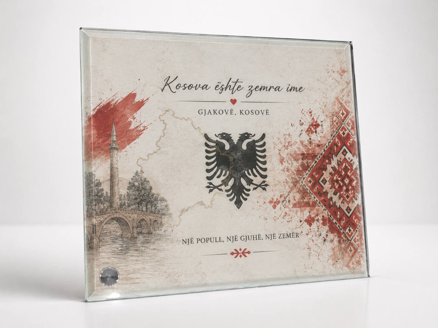 Kornizë Xhami Katrore e Personalizuar, 20 × 20 cm – foto 5