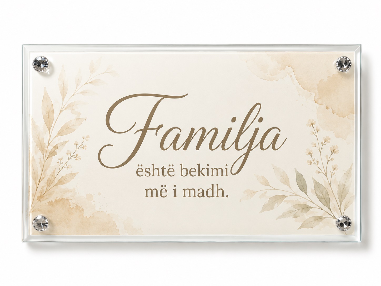 Kornizë Xhami e Personalizuar me Mbërthyes Dekorativë, 30 × 16 cm – foto 4