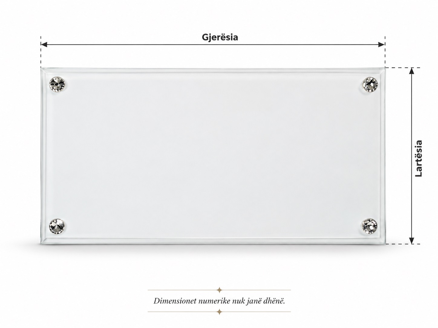 Kornizë Xhami e Personalizuar me Mbërthyes Dekorativë, 30 × 16 cm – foto 1
