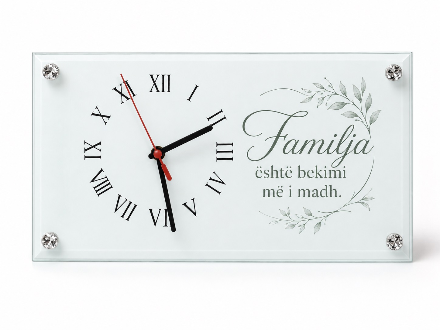 Orë Xhami Drejtkëndëshe e Personalizuar, 30 × 16 cm – foto 4