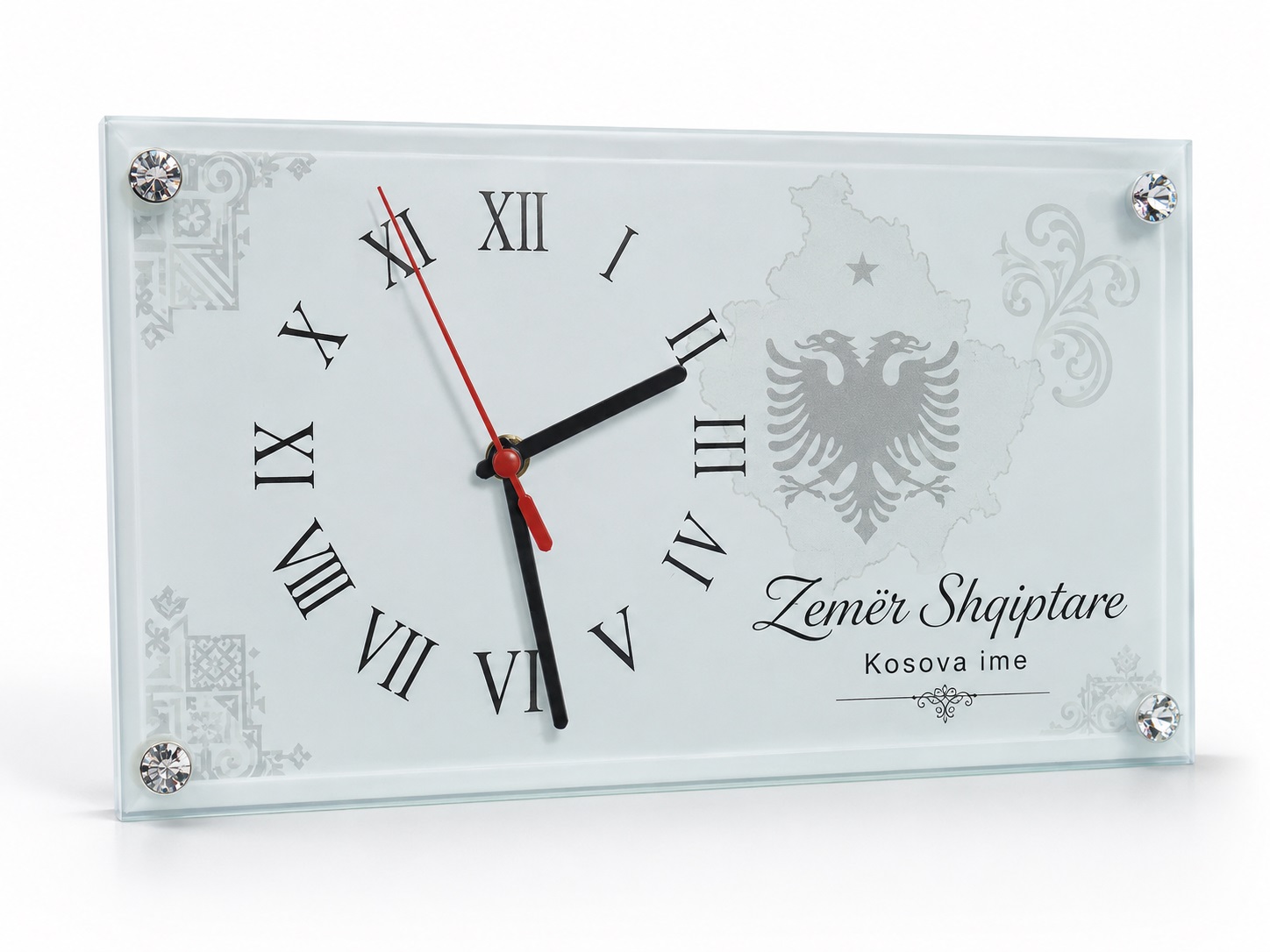 Orë Xhami Drejtkëndëshe e Personalizuar, 30 × 16 cm – foto 5