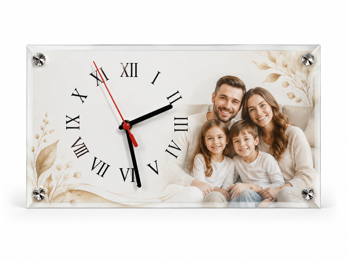 Orë Xhami Drejtkëndëshe e Personalizuar, 30 × 16 cm – foto 6