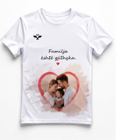 Maicë e Bardhë e Personalizuar me Foto, Tekst ose Logo – foto 3