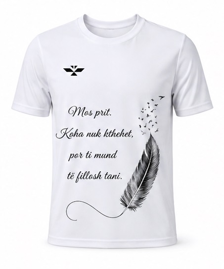 Maicë e Bardhë e Personalizuar me Foto, Tekst ose Logo – foto 4