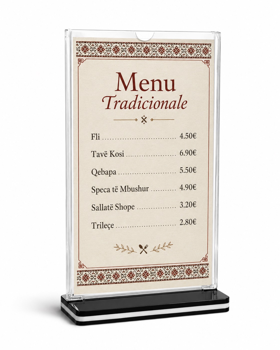 Mbajtëse Menuje dhe Informatori për Restorante, 10.5 × 21 cm, e Personalizuar – foto 2