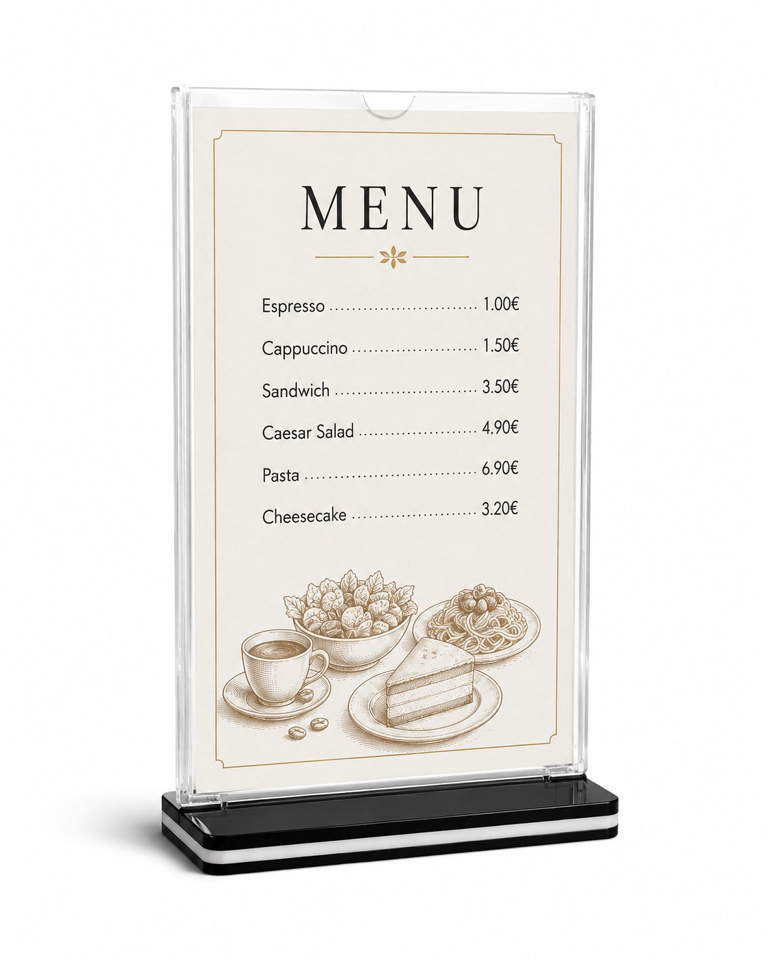 Mbajtëse Menuje dhe Informatori për Restorante, 10.5 × 21 cm, e Personalizuar – foto 6