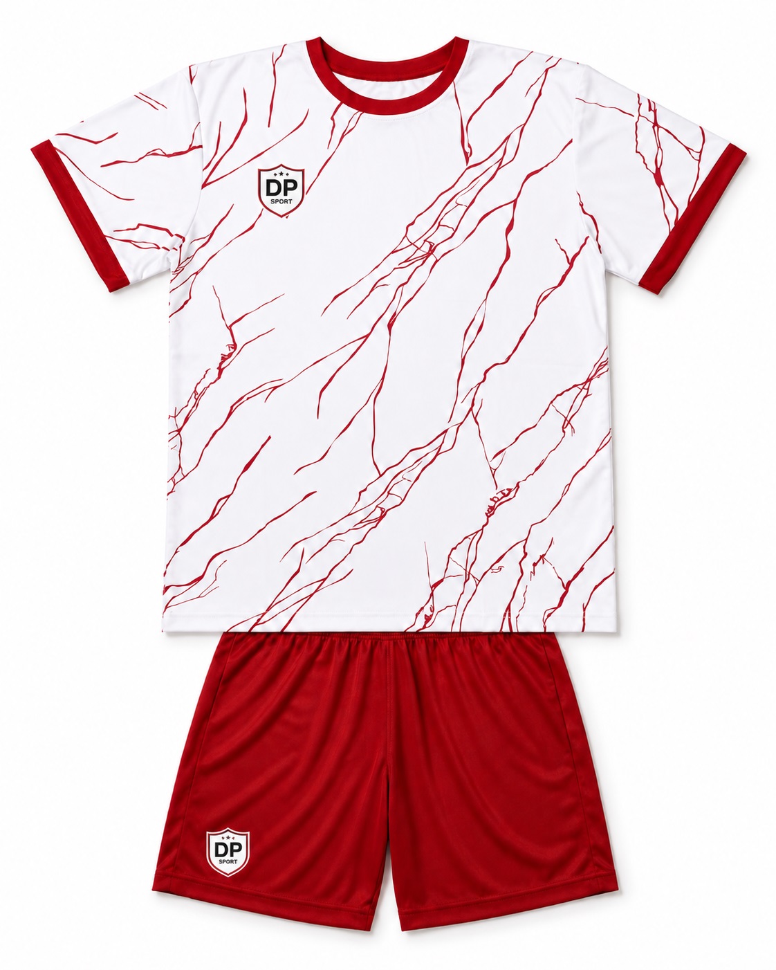 Komplet Sportiv Kuq e Bardhë për Femra, i Personalizuar – foto 2