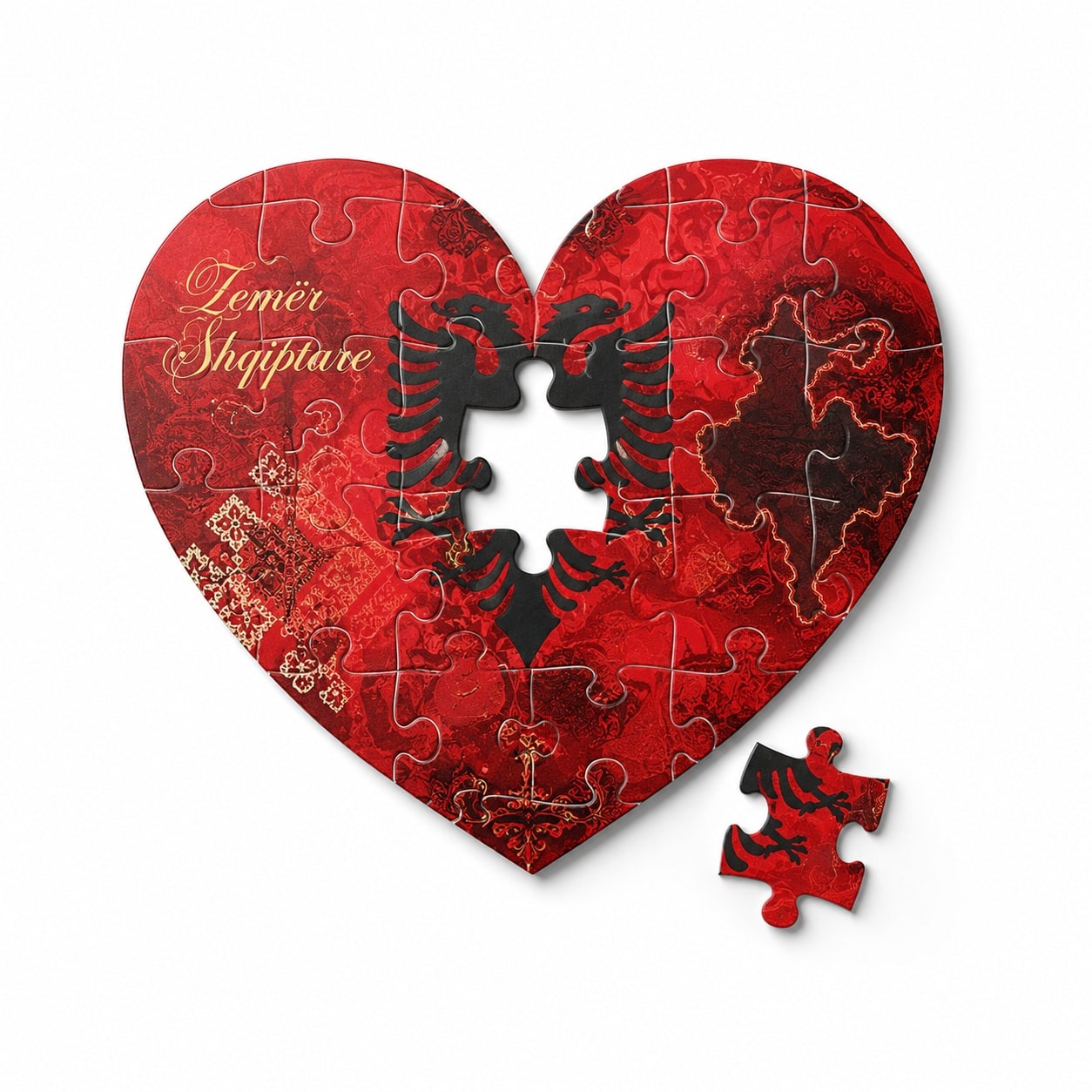 Puzzle Zemër i Personalizuar 20x20 cm me Foto - foto 5
