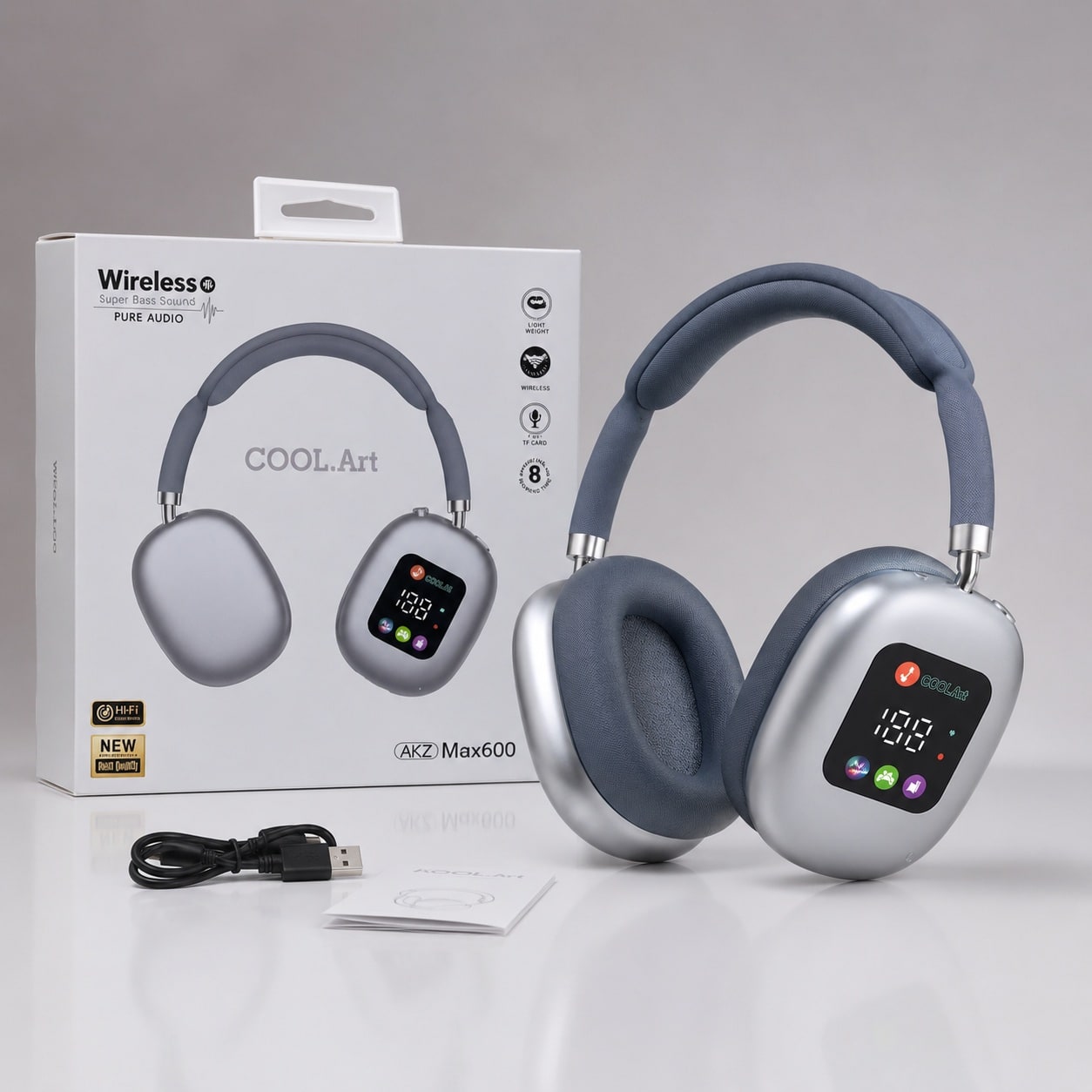 Kufje Wireless COOL.Art AKZ Max600 – Over-Ear, Super Bass Sound, me Kabllo Karikimi