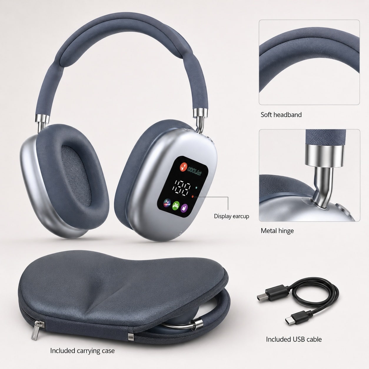 Kufje Wireless COOL.Art AKZ Max600 – Over-Ear, Super Bass Sound, me Kabllo Karikimi - foto 3