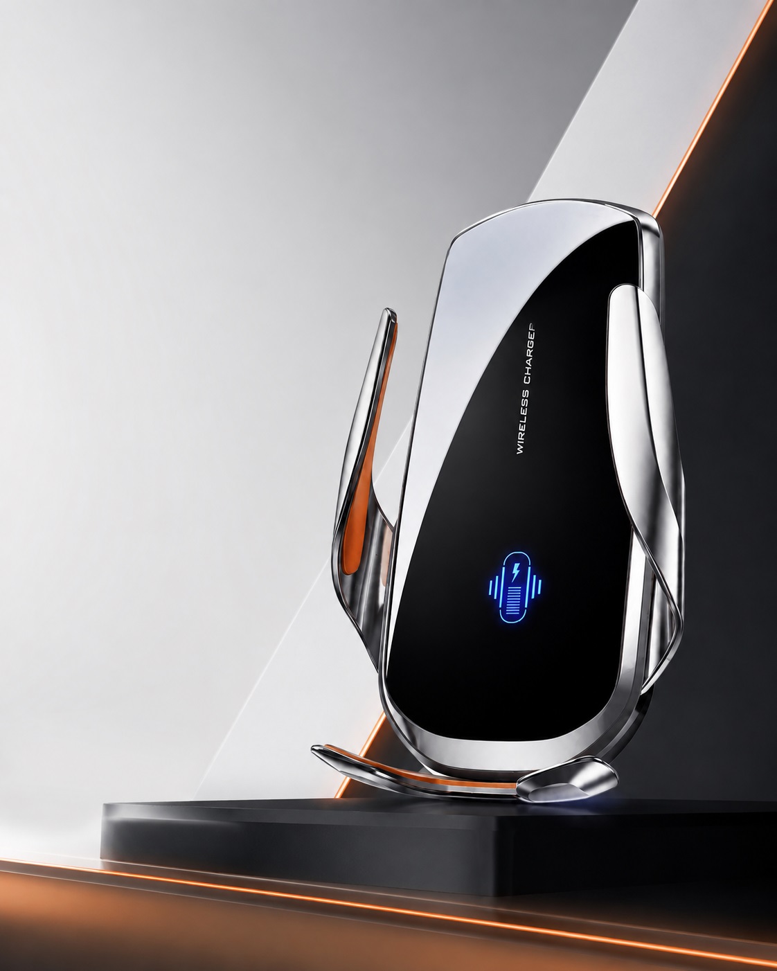 Mbajtëse Telefoni për Makinë T1 me Karikim Wireless 15W dhe Rrotullim 360° – foto 5