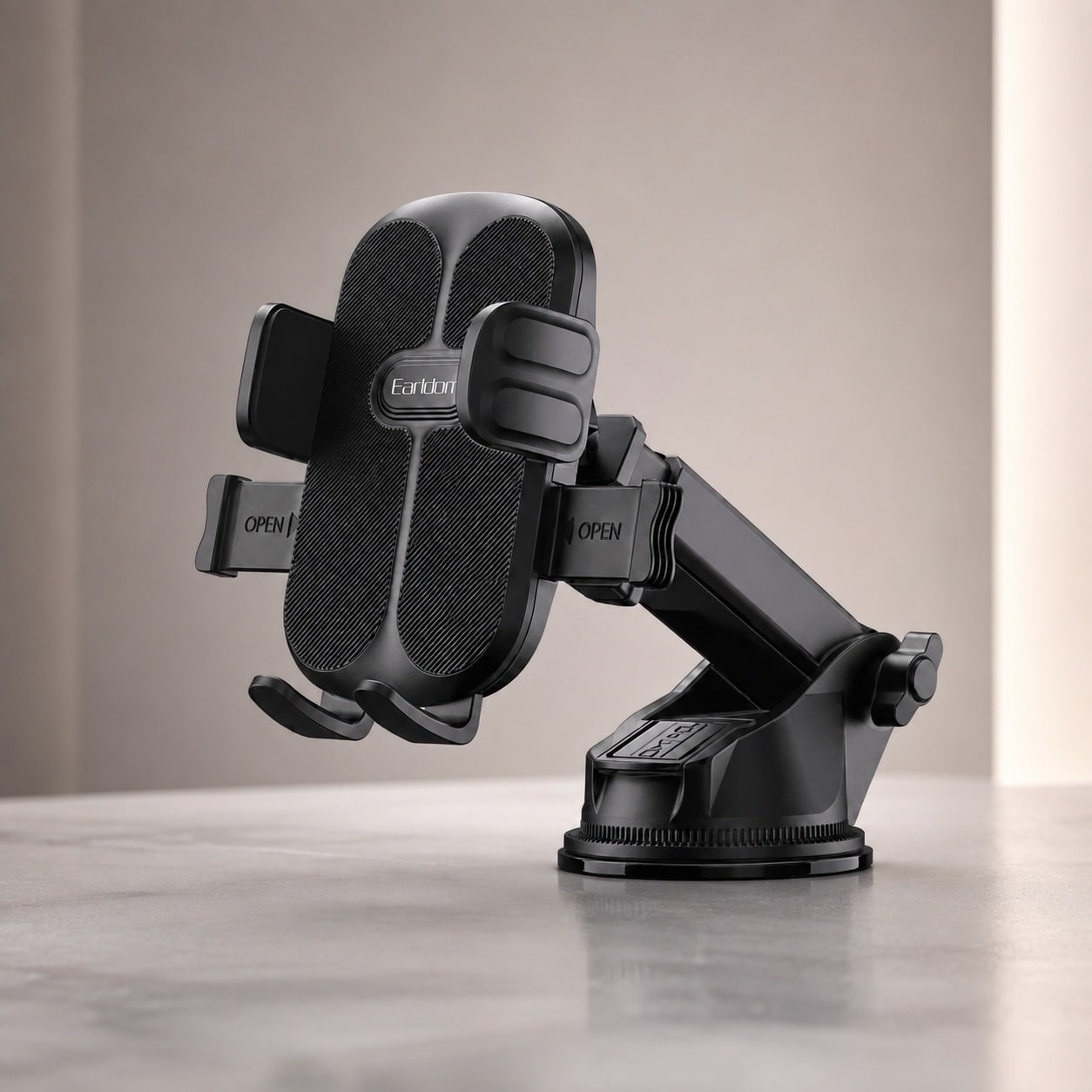 Mbajtëse Telefoni për Makinë Earldom ET-EH344 – Suction Cup, Rotacion 360°, Krah Teleskopik, për Smartphone 4.7–7.2"