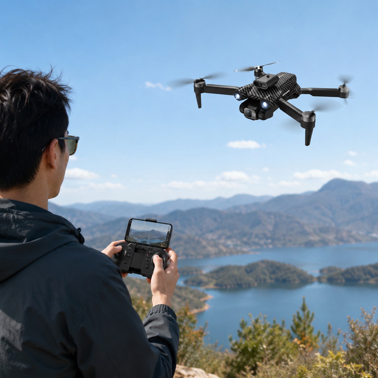 Mini Dron i Palosshëm A13 me Kamera të Dyfishtë të Deklaruar 8K, Shmangie Pengesash, Optical Flow dhe Telekomandë – foto 2