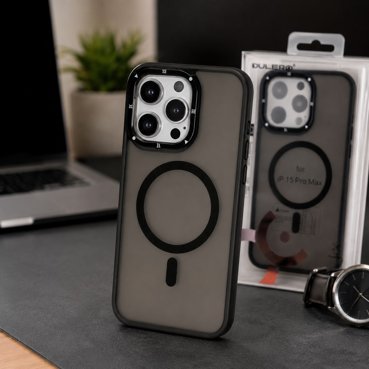 Mbrojtese DULERO për iPhone 15 Pro Max – me MagSafe, Mbrojtje e Plotë dhe Dizajn Premium për Kamerën - foto 2