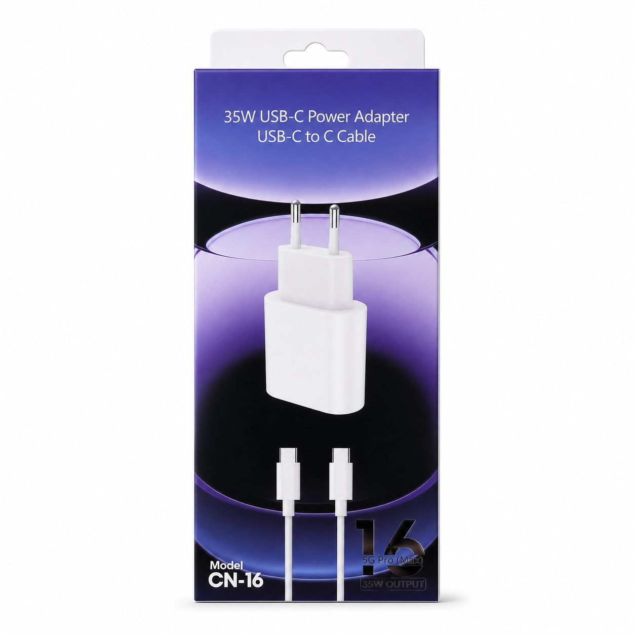 Karikues USB-C 35W per iPhone 16 Pro Max me Kabllo USB-C në USB-C 1 m – Adapter Rryme me Prizë EU - foto 6