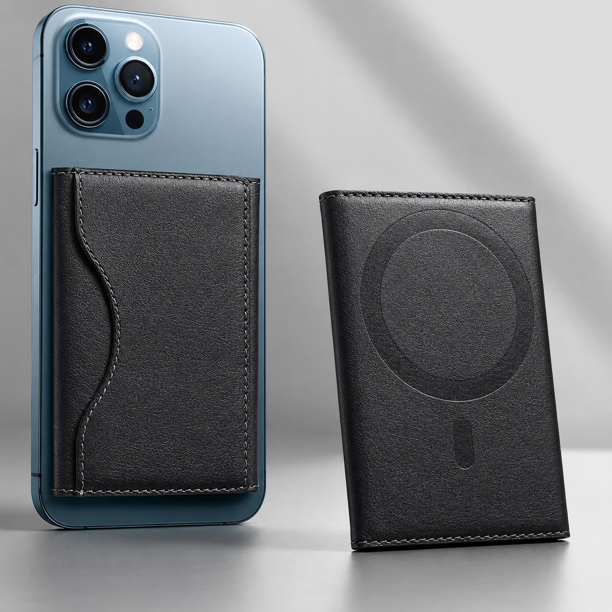 Kuletë Magnetike për Telefon – Card Holder MagSafe-Style, Mbajtëse Kartelash me Dizajn Premium – Black - foto 5