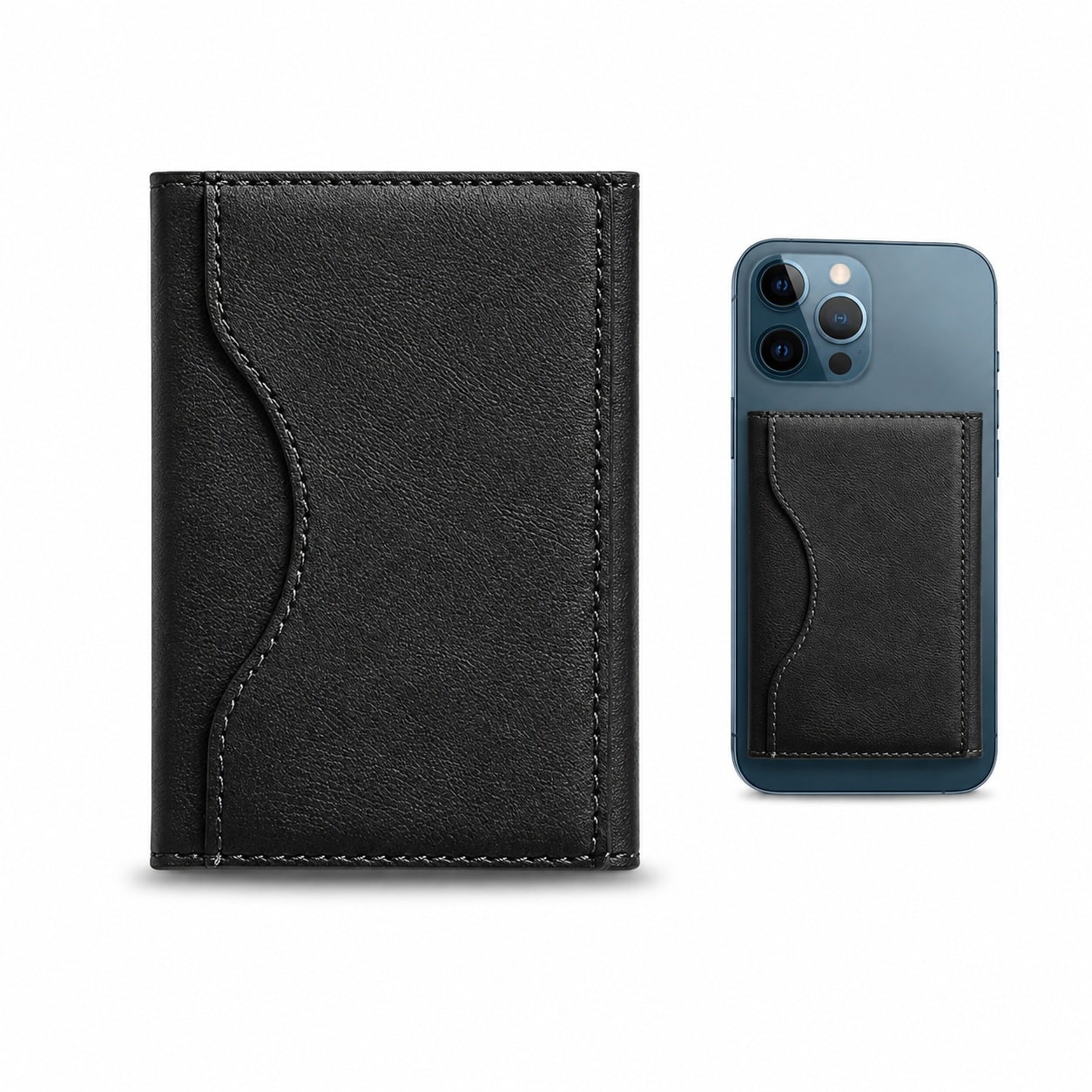 Kuletë Magnetike për Telefon – Card Holder MagSafe-Style, Mbajtëse Kartelash me Dizajn Premium – Black - foto 6