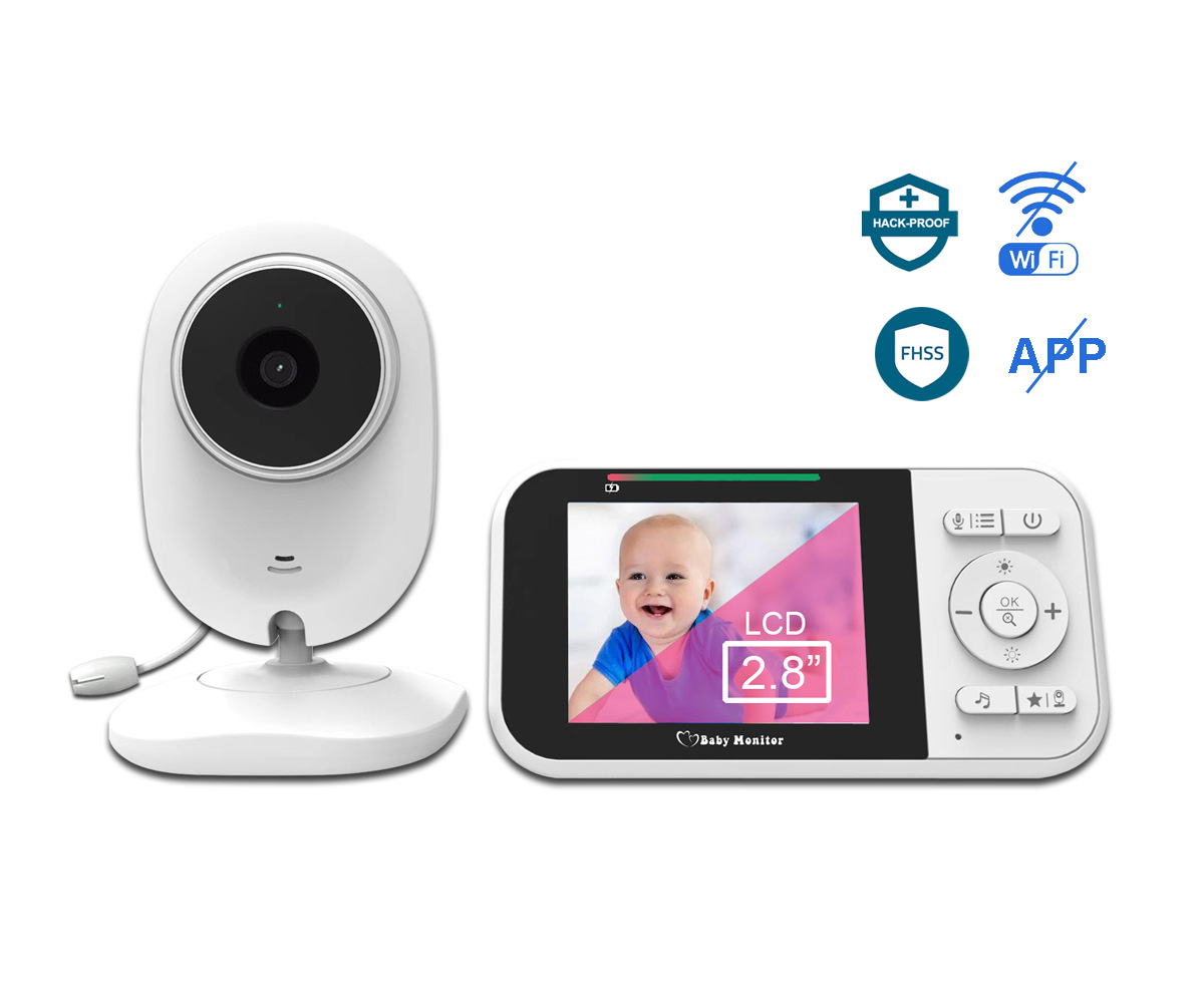 Monitor Video për Foshnje me Ekran LCD 2.8″, Night Vision, Audio Dy-Drejtimëshe, VOX, Temperaturë dhe Zoom 4× – foto 6