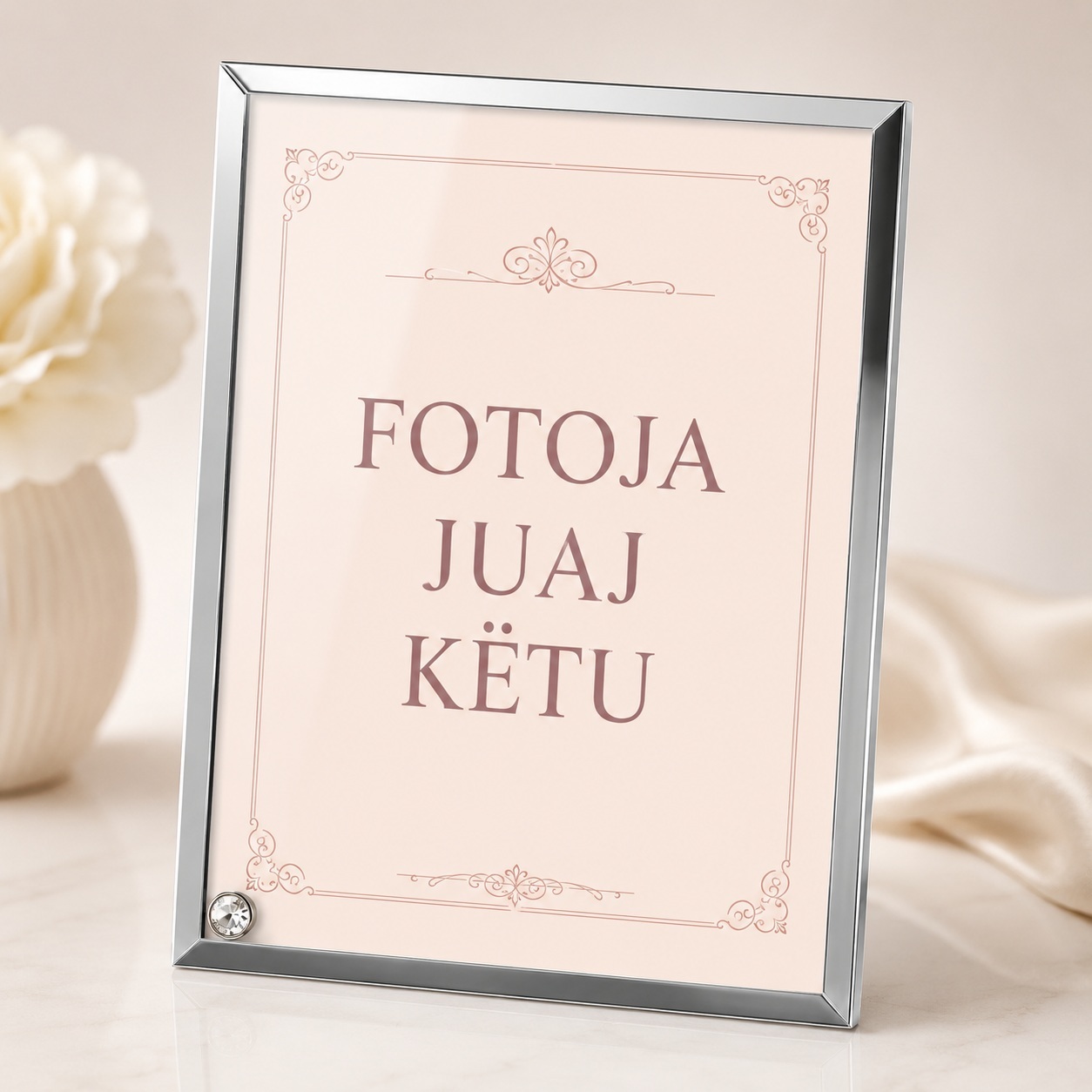 Pllakë Foto (Xham/Akrilik) e Personalizuar me Mbështetëse, 12x23 cm