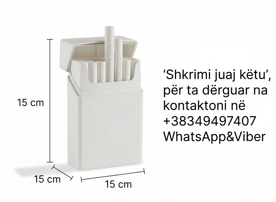 Kuti Cigaresh e Personalizuar për Sublimim, Ngjyrë e Bardhë Minimaliste