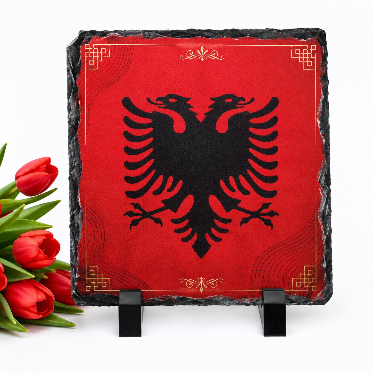 Gur Dekorativ i Personalizuar me Foto, Formë Katrore 20x20 cm, Kujtim Elegant për Shtëpi