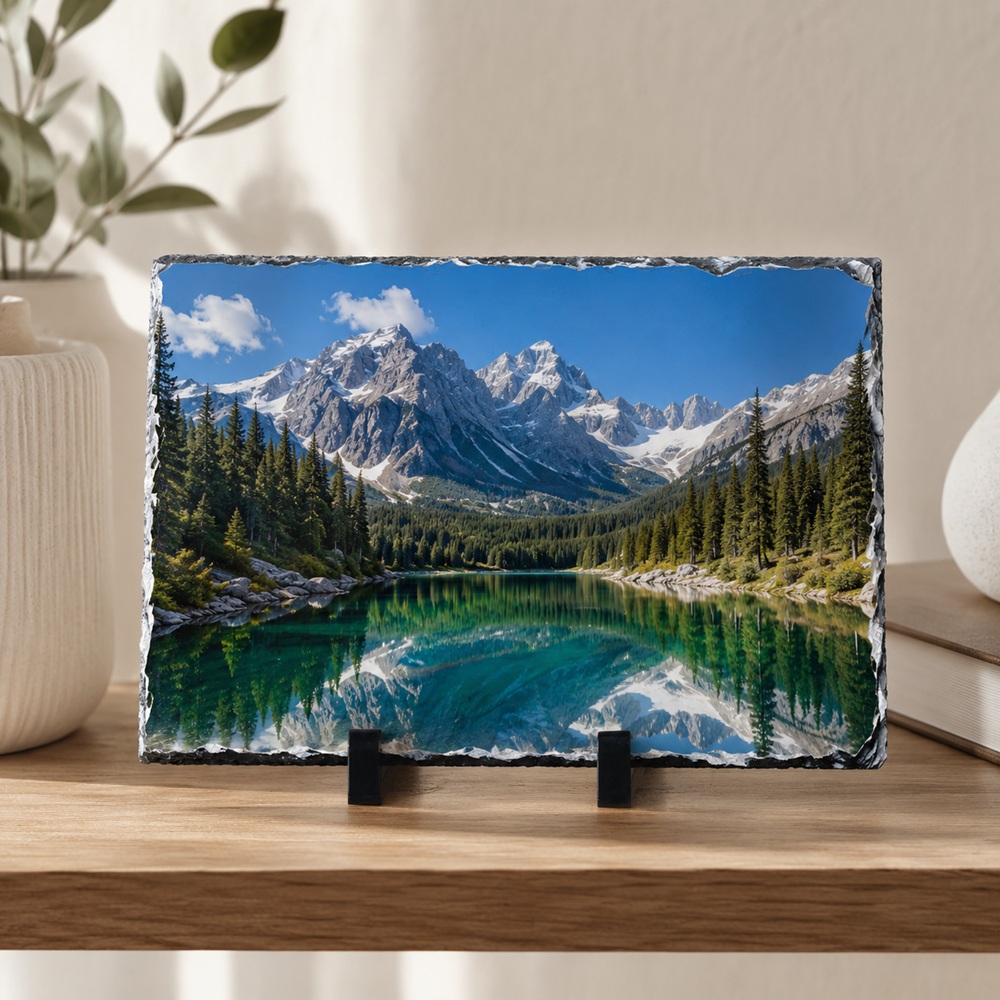 Gur Dekorativ i Personalizuar me Foto, Përmasë e Madhe 20x30 cm, Dhuratë Premium