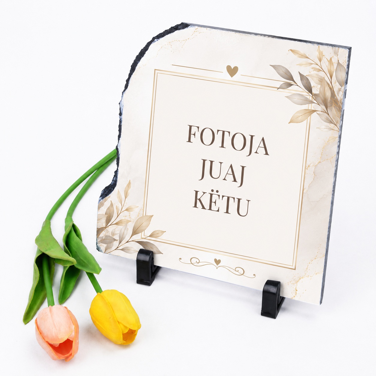 Gur Dekorativ i Personalizuar me Foto, Formë Asimetrike 20x20 cm, Dizajn Artistik