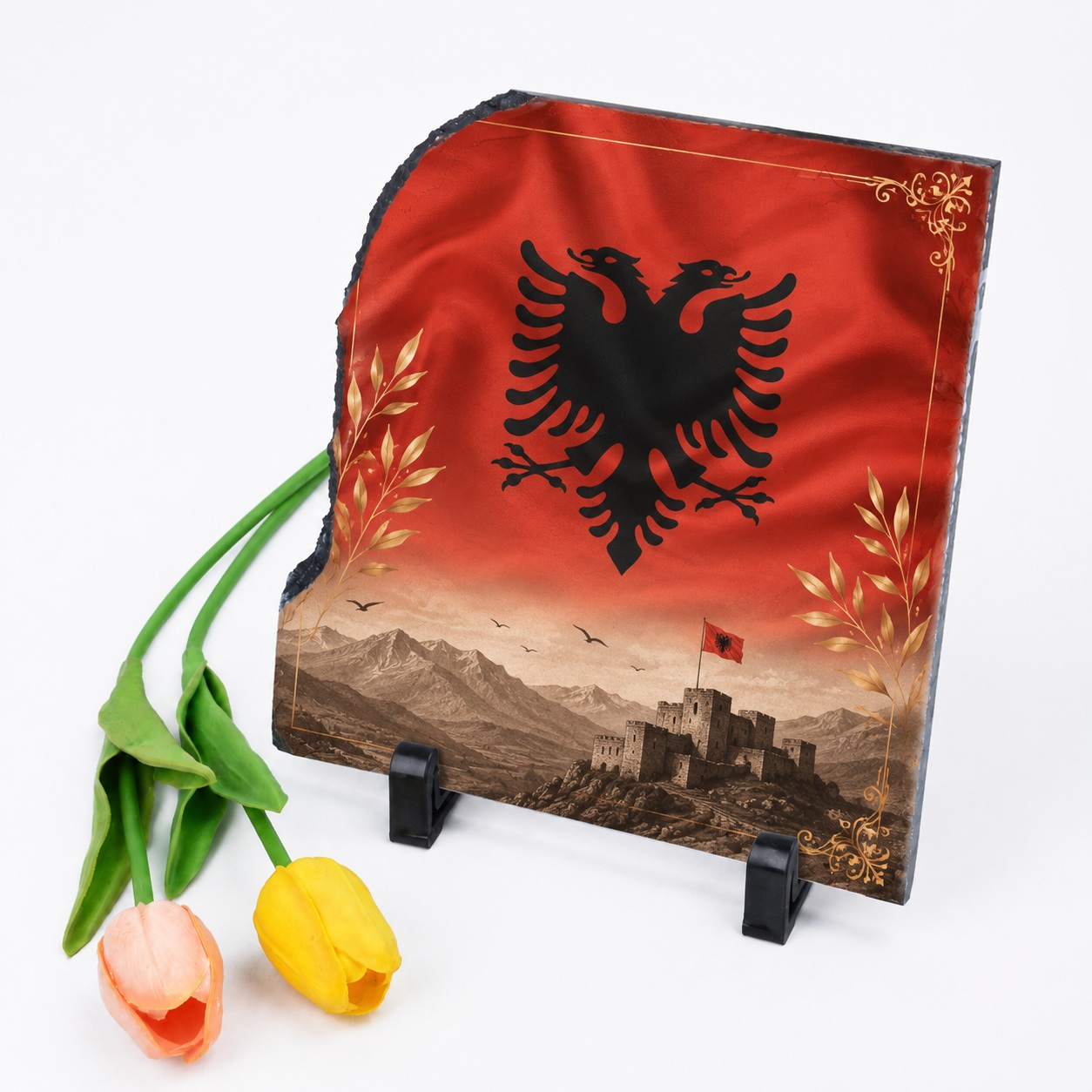 Gur Dekorativ i Personalizuar me Foto, Formë Asimetrike 20x20 cm, Dizajn Artistik
