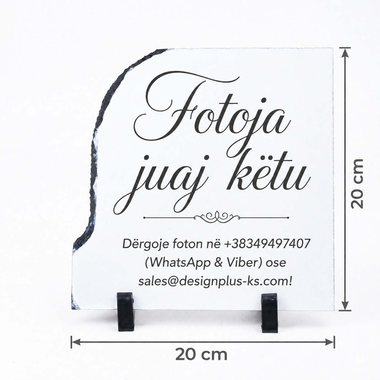 Gur Dekorativ i Personalizuar me Foto, Formë Asimetrike 20x20 cm, Dizajn Artistik