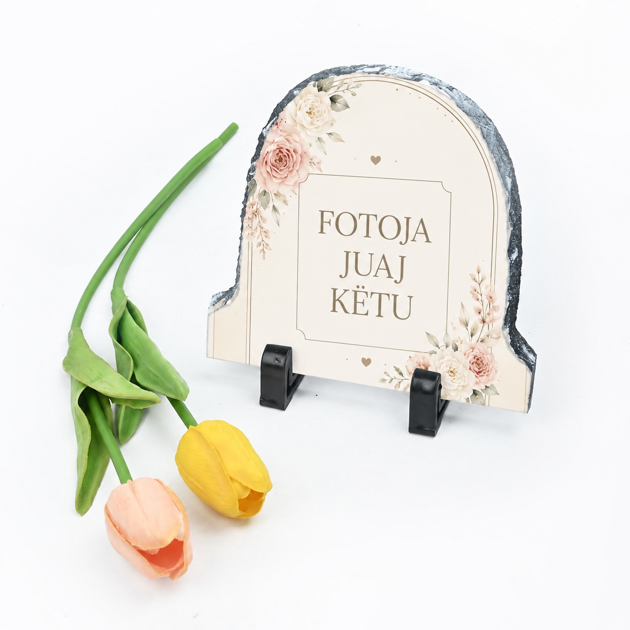 Gur Dekorativ i Personalizuar me Foto, Formë Harku 20x20 cm, Kujtim Premium