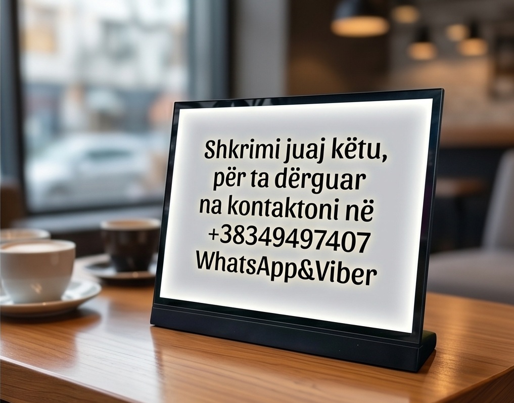 Tabelë e Ndriçuar LED Format A3, me Sipërfaqe Magnetike për Biznese