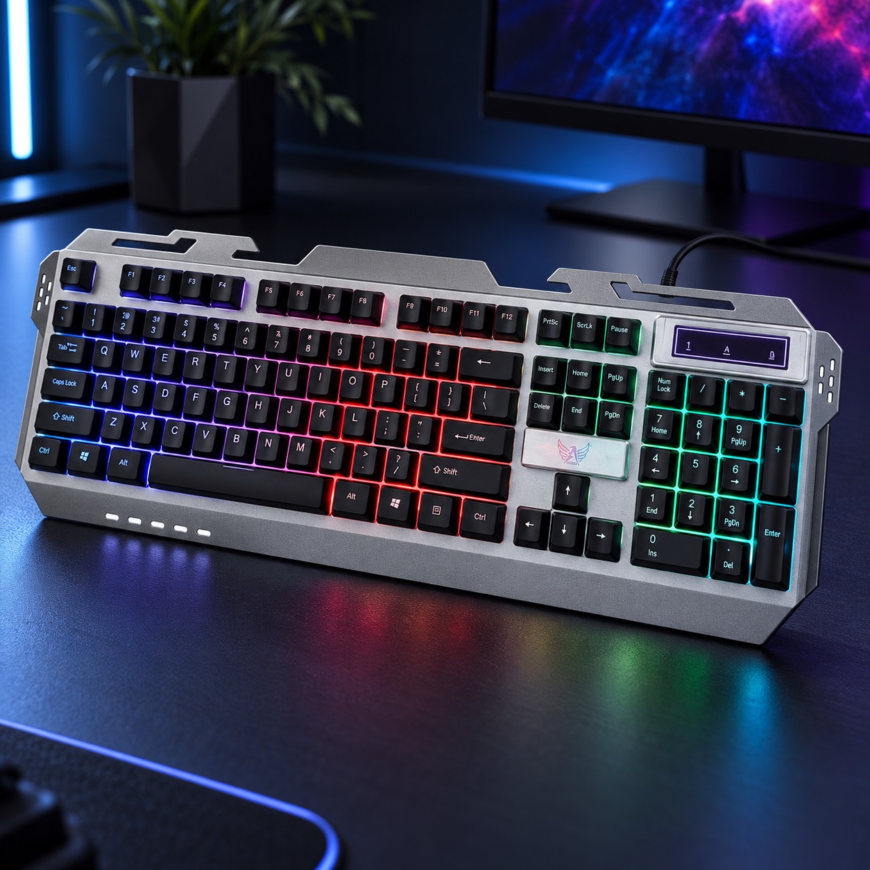 Tastierë Gaming me Ndriçim Shumëngjyrësh dhe Bllok Numerik – foto 3