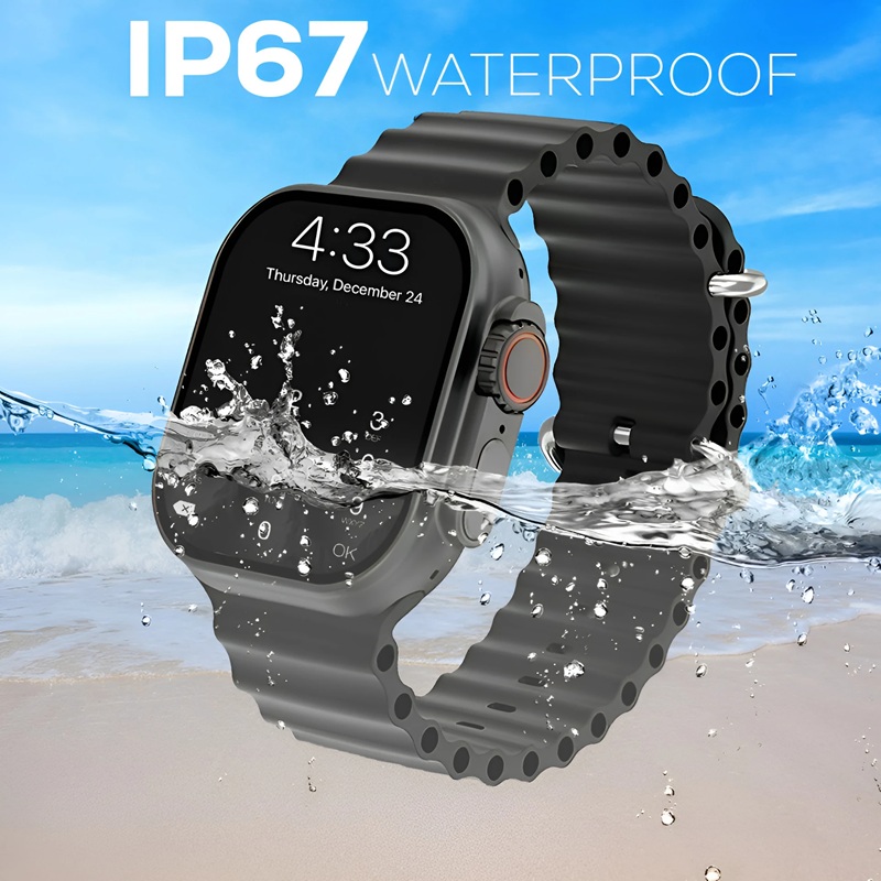 Smartwatch T10 Ultra 2 me Ekran 2.19", 100+ Sports Modes dhe Karikim Magnetik - Black - foto 3