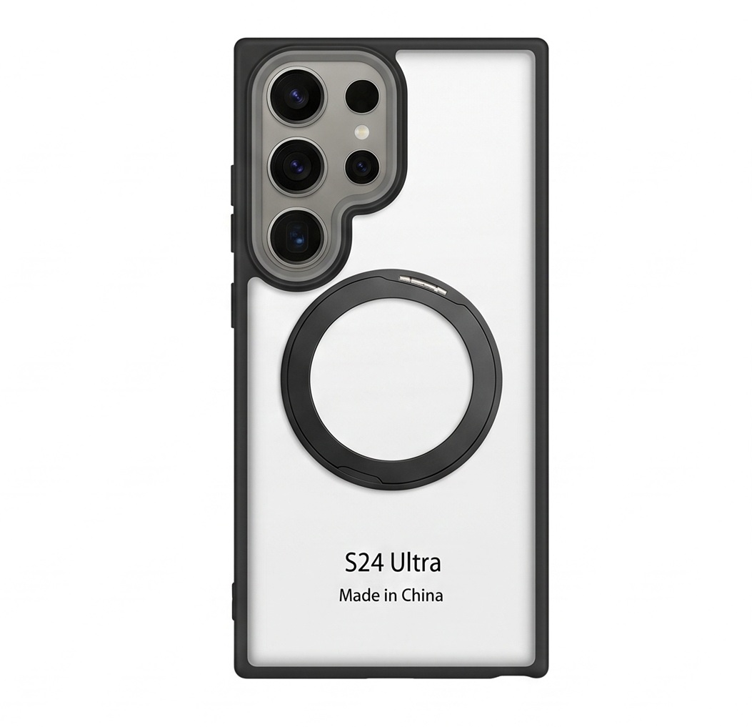 Mbrojtëse Silikoni MagSafe për Samsung Galaxy S25 & S24 Ultra, magnetik dhe praktik, për përdorim të përditshëm, e zezë/gri e errët