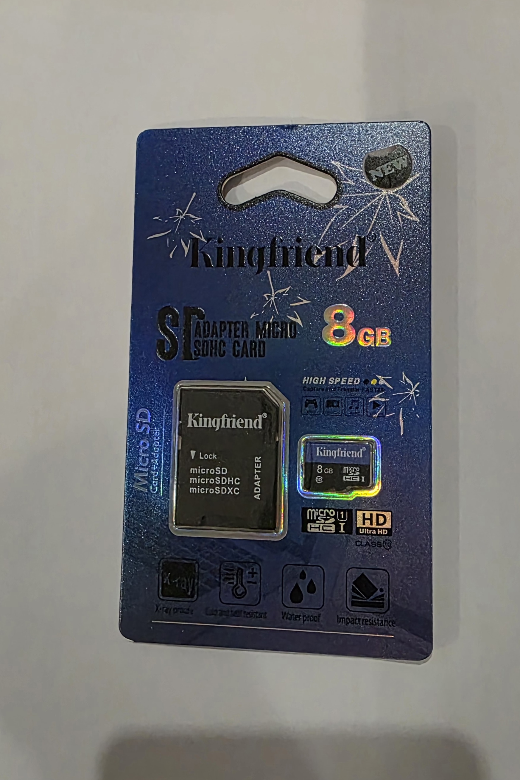 Sim Kartele - SD Card MicroSDHC 8GB me Adapter, me funksione komunikimi dhe gjurmimi, për përdorim të përditshëm, ngjyrë e zezë