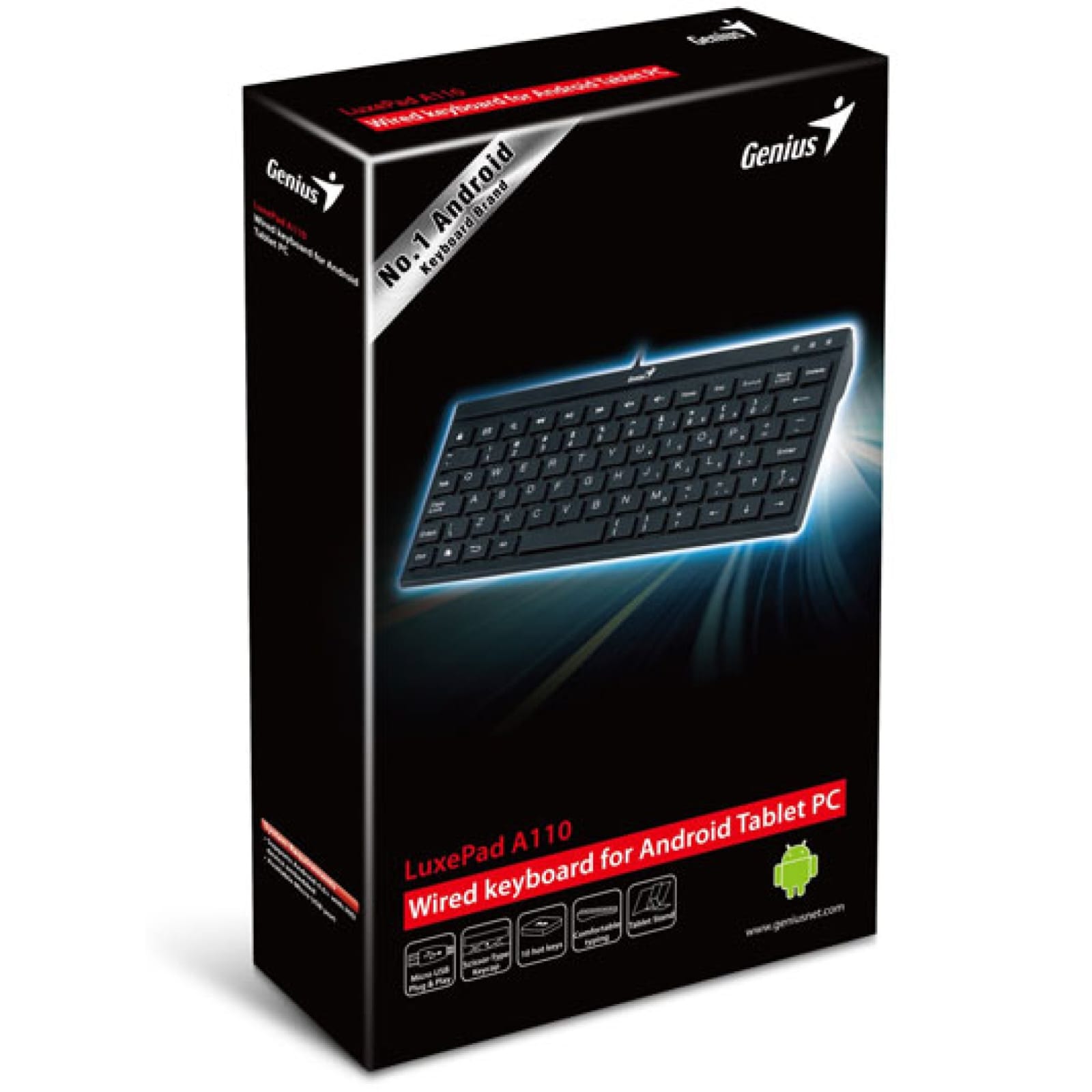 Tastierë me Kabllo Micro USB për Tablet Android - Genius LuxePad A110