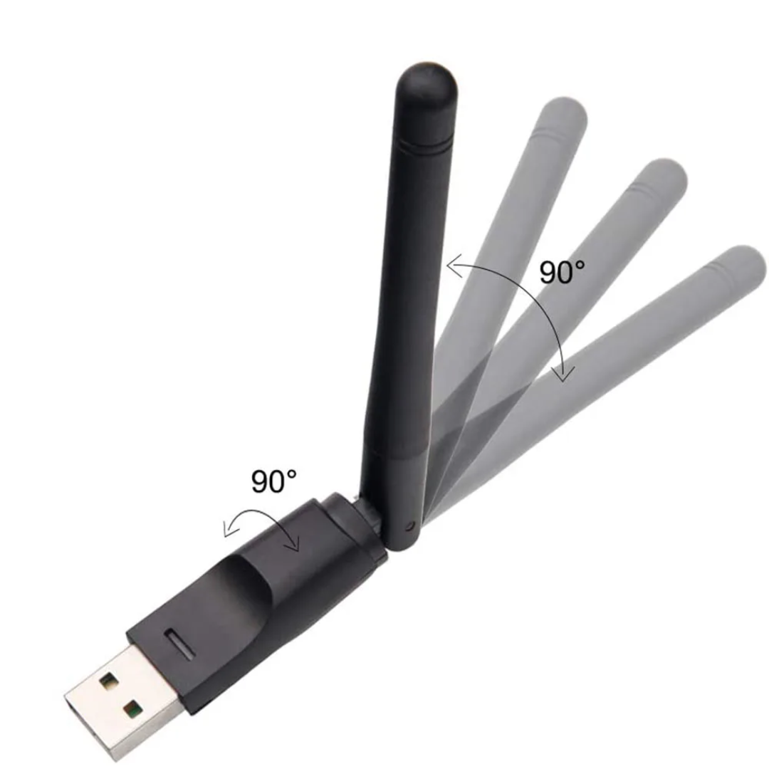 Antenë USB WiFi me Kënd të Rregullueshëm 300Mbps (Marrës Rrjeti), me lidhje të qëndrueshme pa tela, për përdorim të përditshëm, ngjyrë e zezë