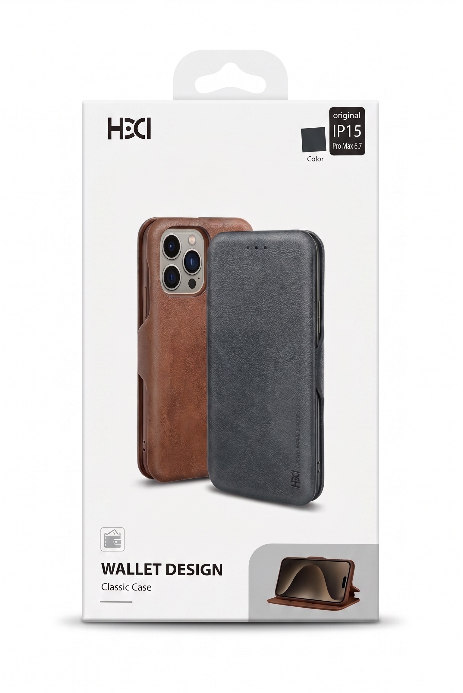 Mbrojtëse Portofol Klasike HDCi për iPhone 15 & 16 Pro Max