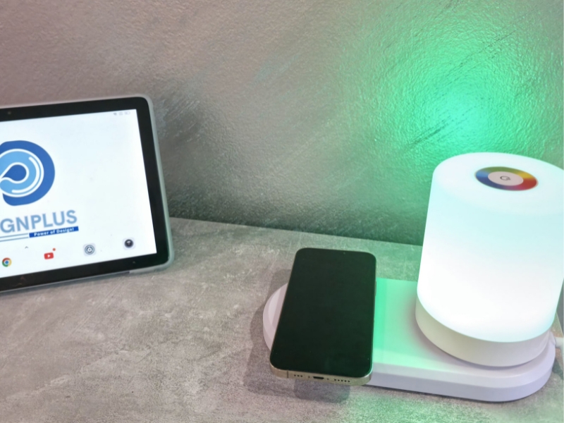 Karikues Wireless me Llambë LED, me ndriçim modern LED/RGB, për shtëpi, familje dhe siguri, ngjyrë e bardhë