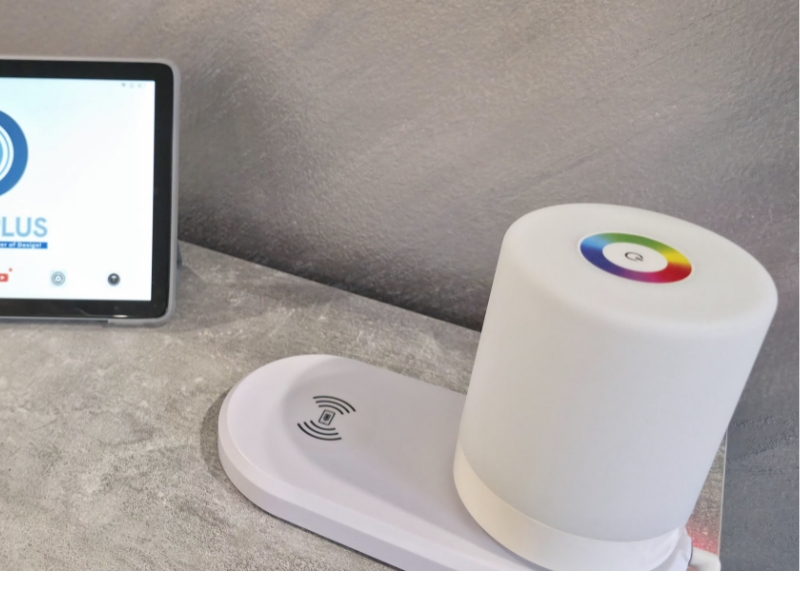 Karikues Wireless me Llambë LED, me ndriçim modern LED/RGB, për shtëpi, familje dhe siguri, ngjyrë e bardhë