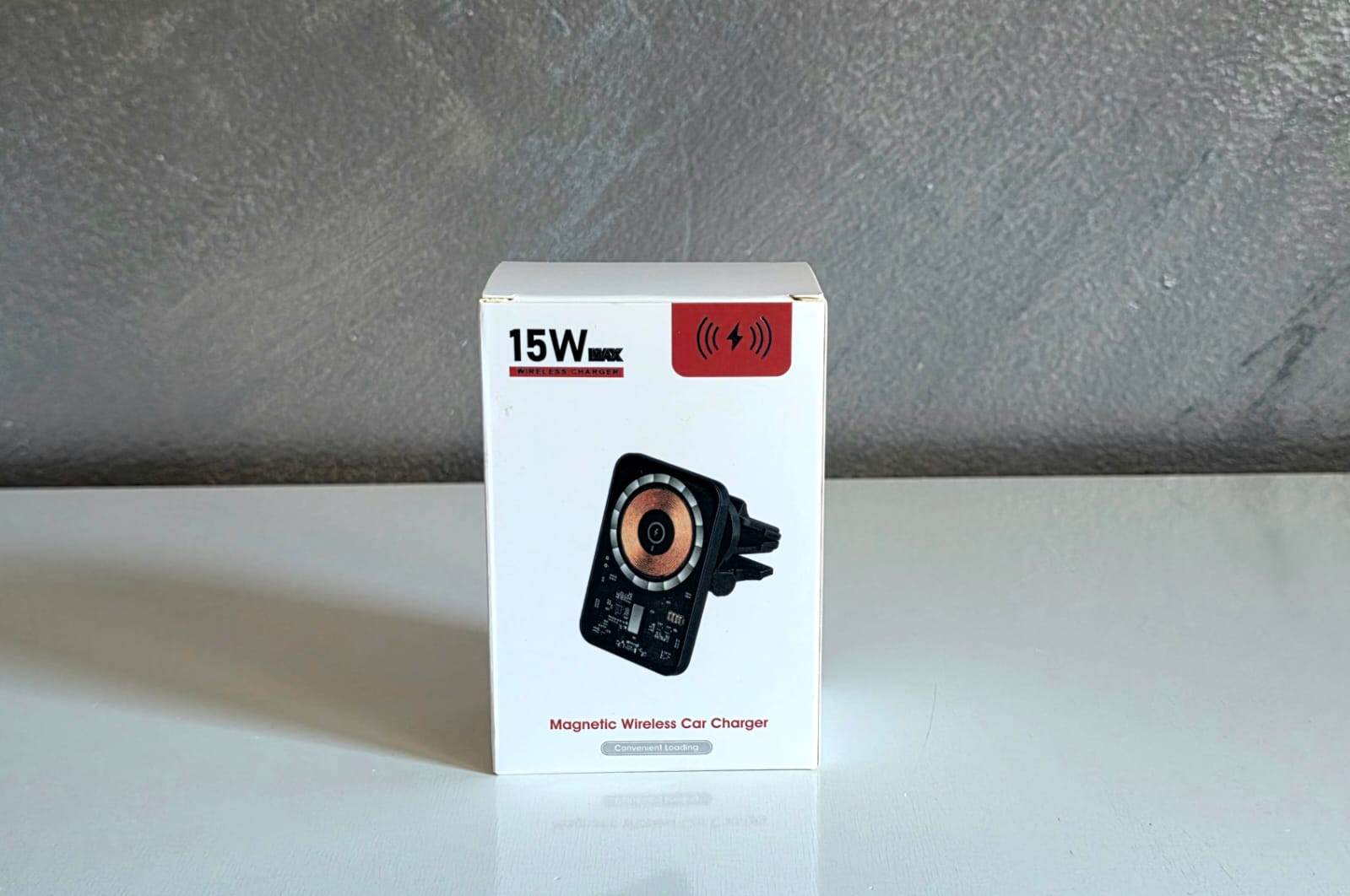 Karikues Wireless Magnetik për Makinë 15W Max, magnetik dhe praktik, për përdorim në veturë, e zezë (transparent)