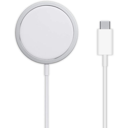 Karikues Wireless Magnetik (Stili MagSafe) me Kabllo Type-C, magnetik dhe praktik, për shtëpi, zyrë dhe udhëtime, e bardhë/argjend