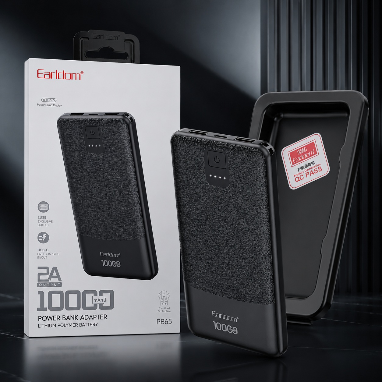 Power Bank Earldom PB65 10000mAh me USB-C dhe USB-A - foto 4